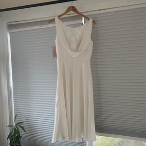 Jenny Yoo Wedding Midi Dress with Boatneck